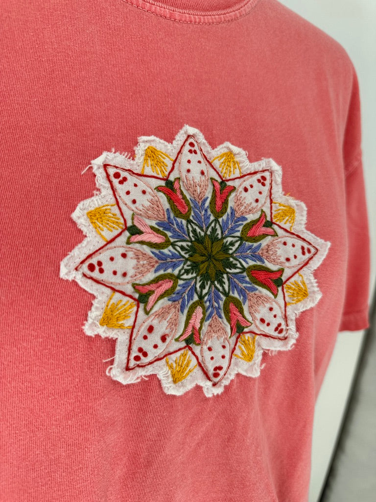 The Coral Bloom Mandala Tee