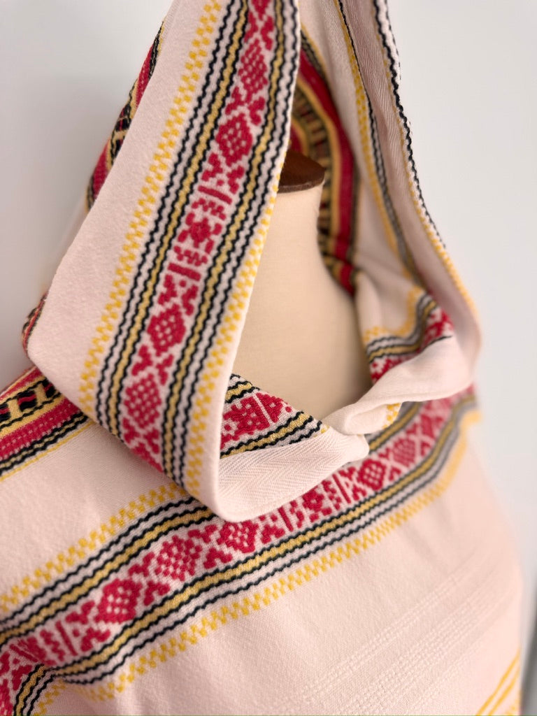 The Mexican Print Tablecloth Beach Hoodie Coverup