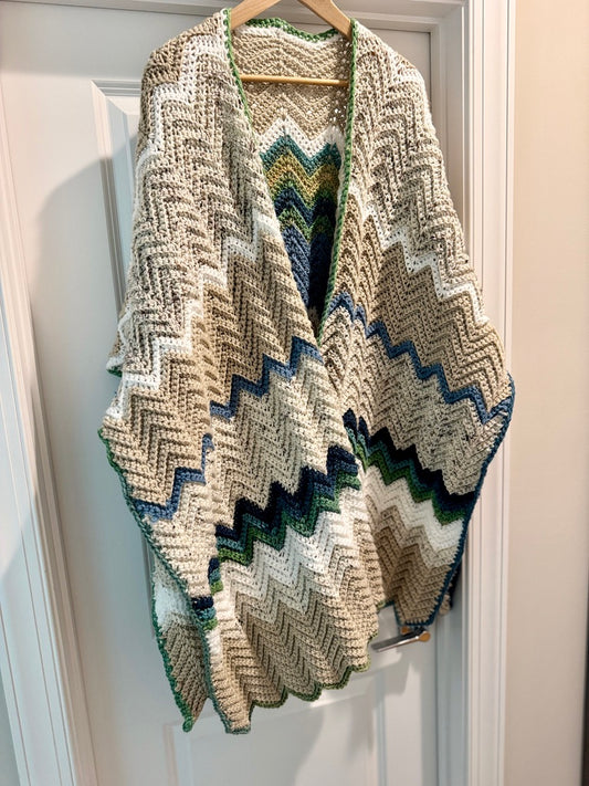 Sutherland Chevron Ruana Wrap