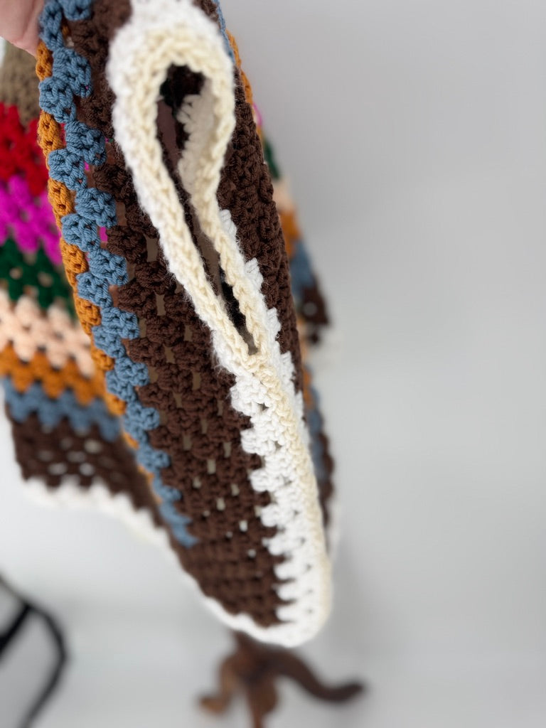 Upcycled Granny Stitch “Swoncho” (Sweater + Poncho)