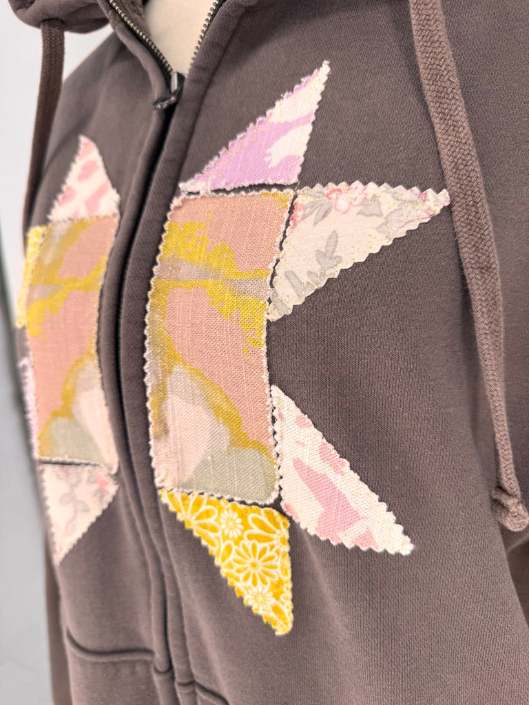 Sawtooth Start patchwork Hoodie