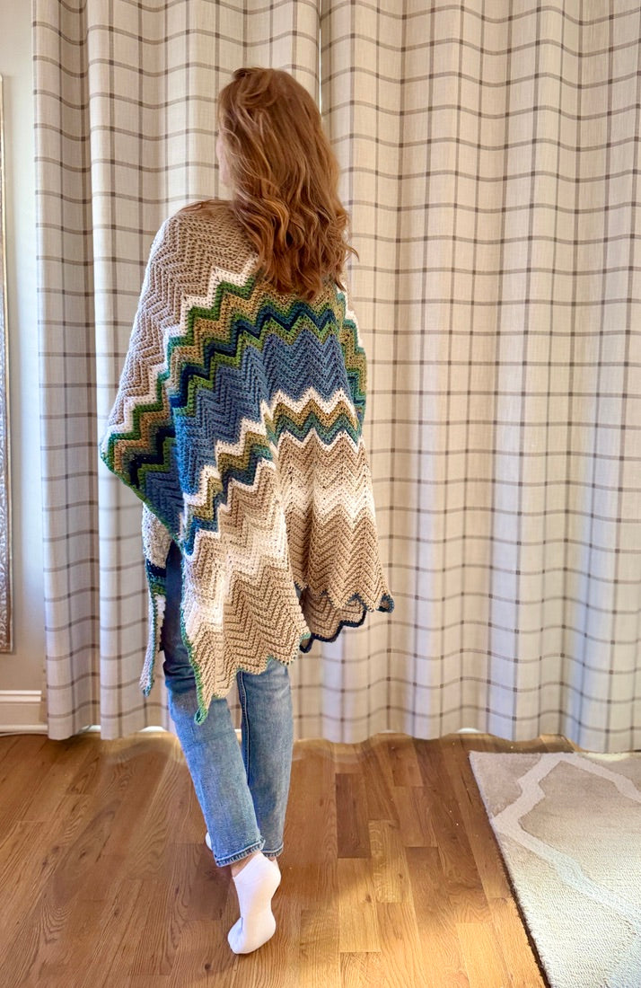 Sutherland Chevron Ruana Wrap