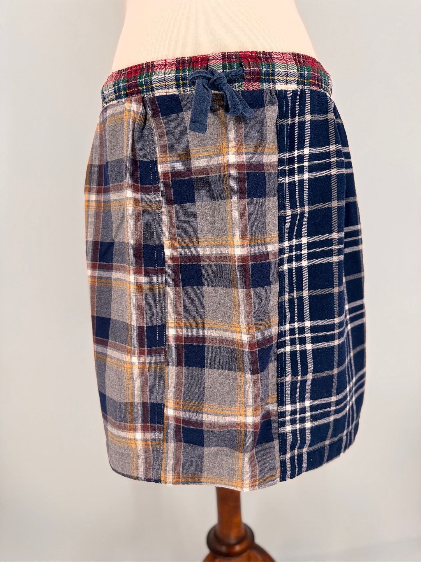 The Weekend Plaid Pull-On Skirt