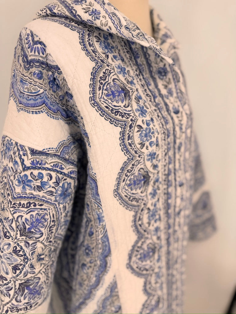 The Blue Porcelain Quilt Coat
