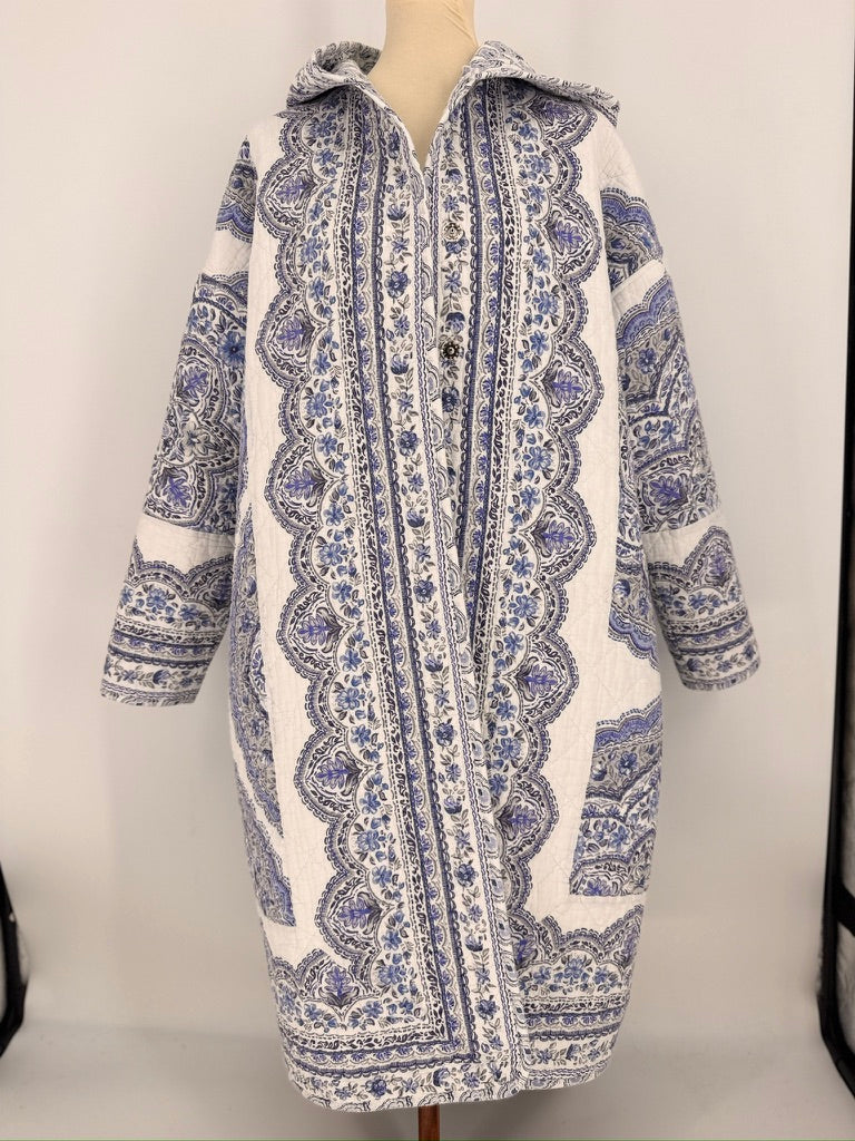 The Blue Porcelain Quilt Coat