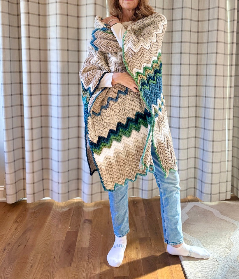 Sutherland Chevron Ruana Wrap