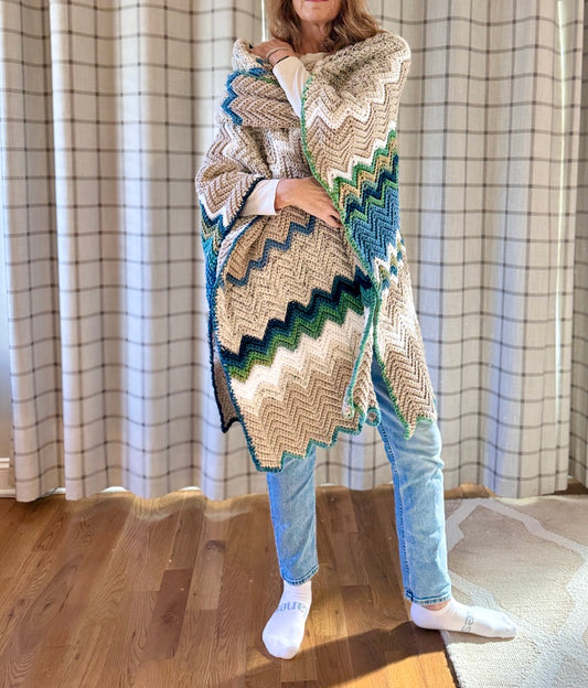 Sutherland Chevron Ruana Wrap