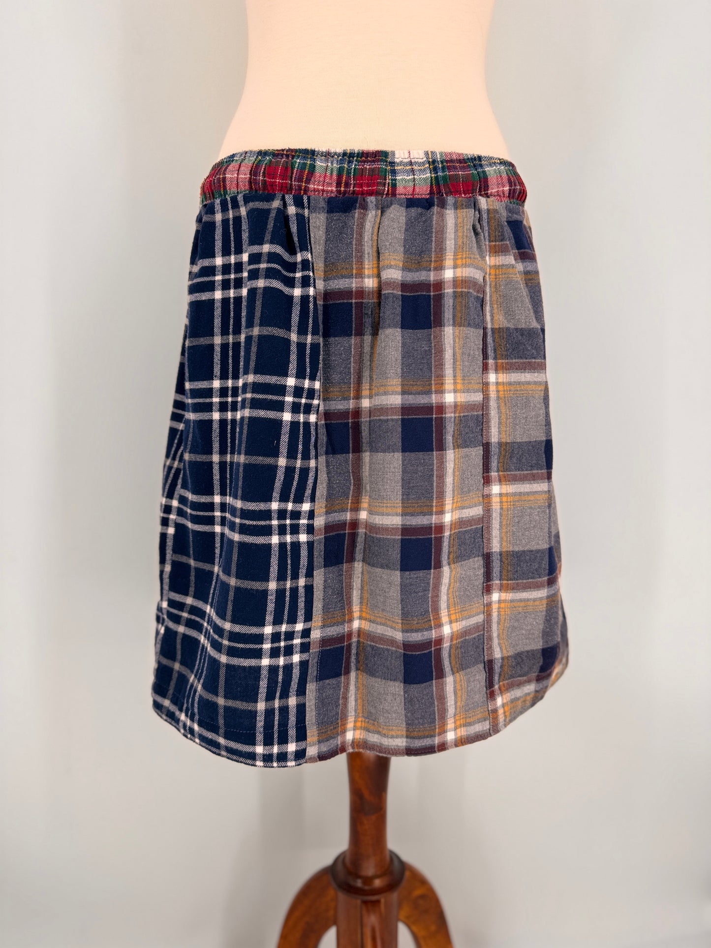 The Weekend Plaid Pull-On Skirt