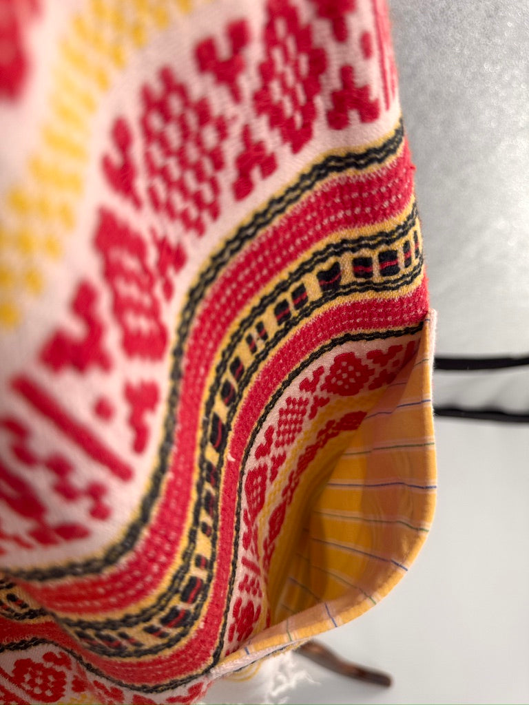 The Mexican Print Tablecloth Beach Hoodie Coverup