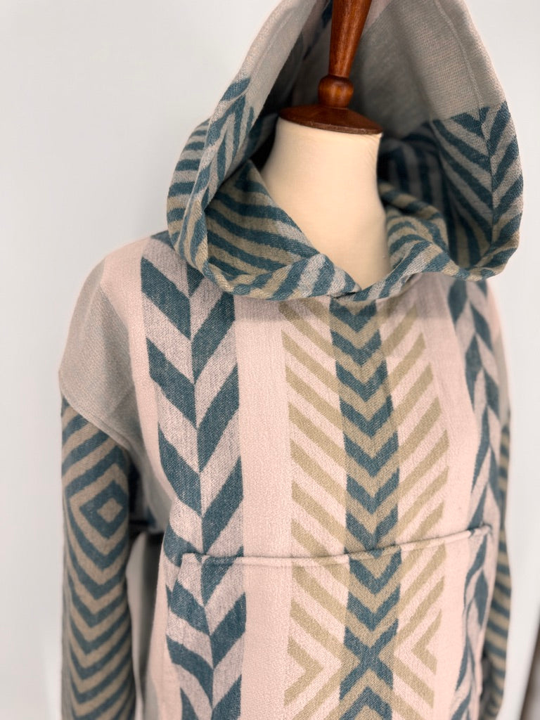 Southwestern Pendleton cropped hoodie