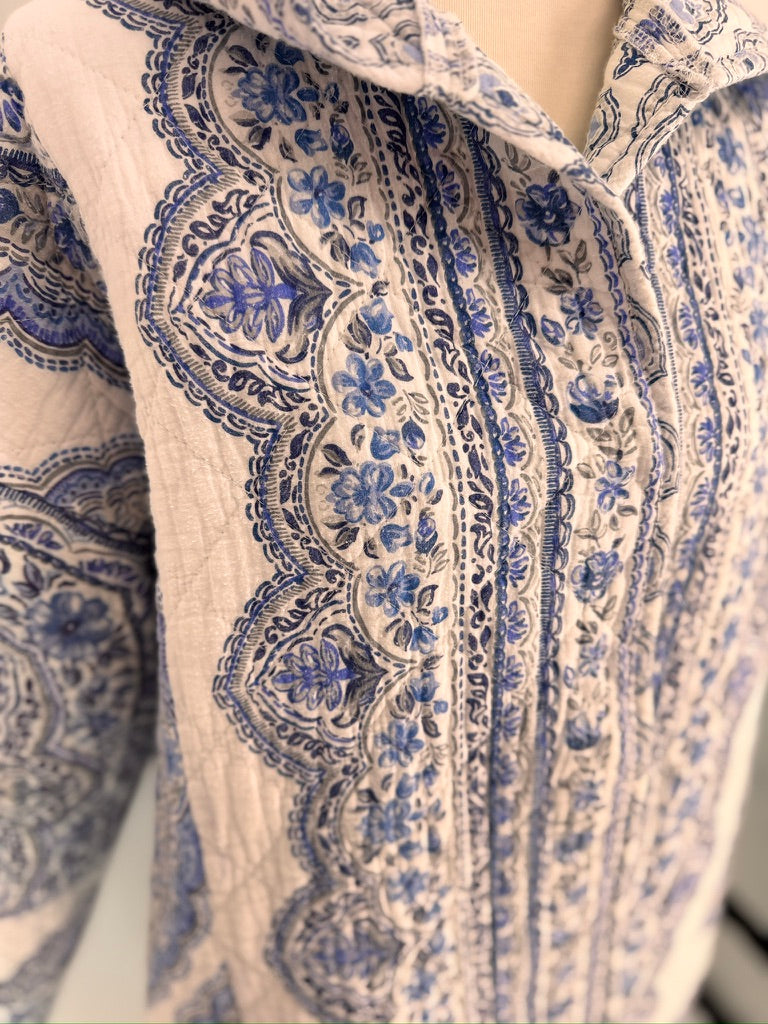 The Blue Porcelain Quilt Coat