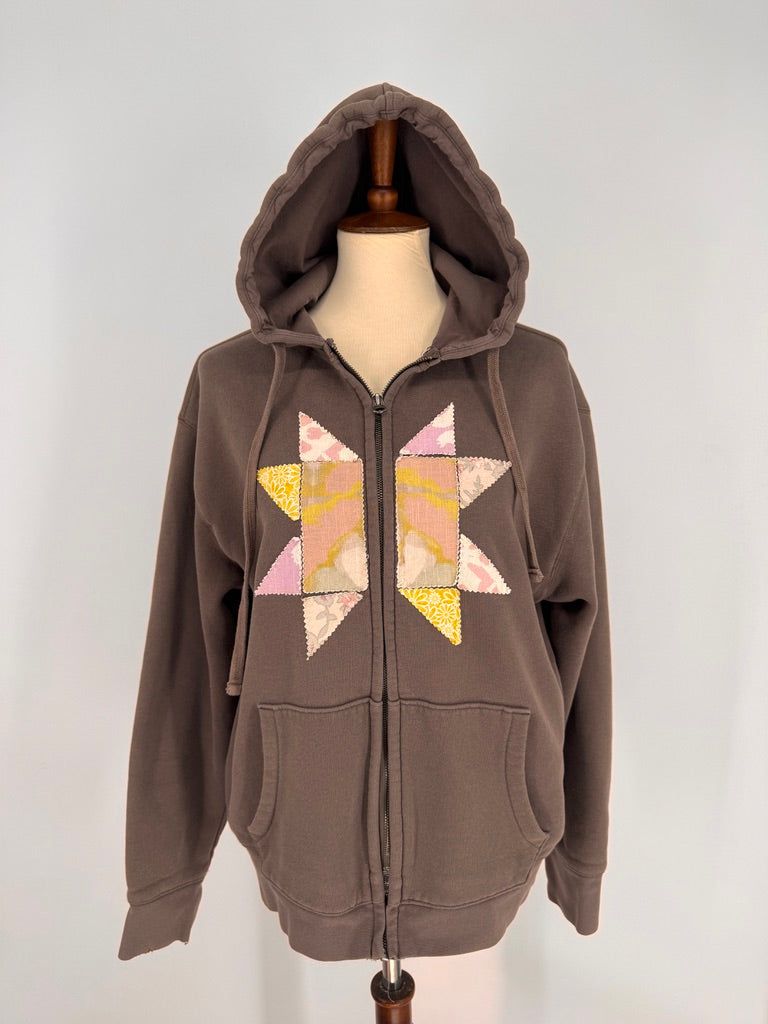 Sawtooth Start patchwork Hoodie